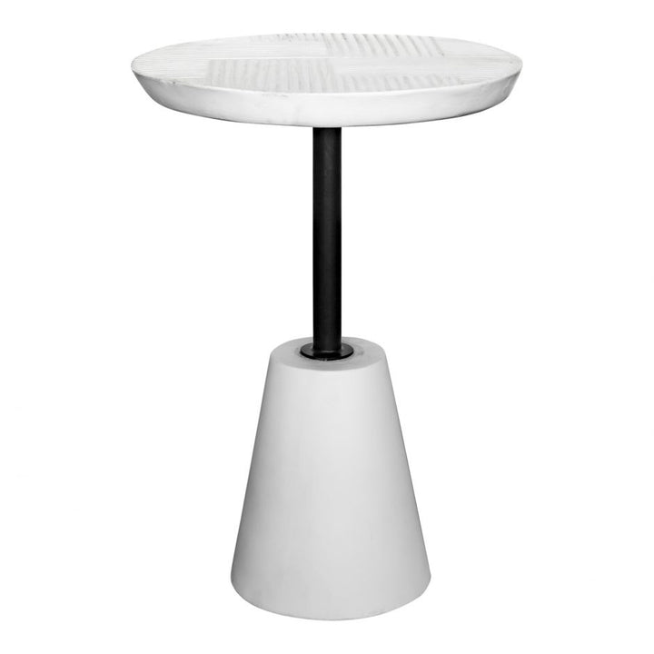 Foundation Outdoor Accent Table White-Moes-MOE-BQ-1046-18-Outdoor Side Tables-1-France and Son