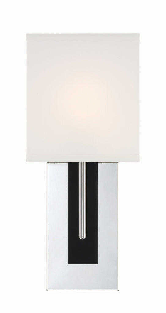 Brent 1 Light Wall Mount-Crystorama Lighting Company-CRYSTO-BRE-A3631-PN-BF-Wall LightingPolished Nickel + Black Forged-7-France and Son