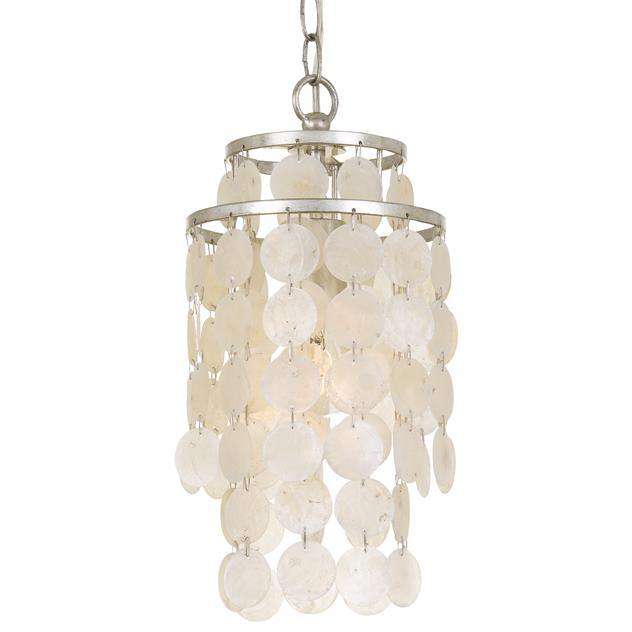 Brielle 1 Light Antique Silver Mini Chandelier-Crystorama Lighting Company-CRYSTO-BRI-3000-SA-Chandeliers-1-France and Son