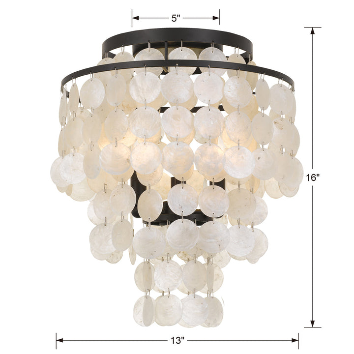 Brielle 3 Light Ceiling Mount-Crystorama Lighting Company-CRYSTO-BRI-3003-DB-Flush Mounts-4-France and Son