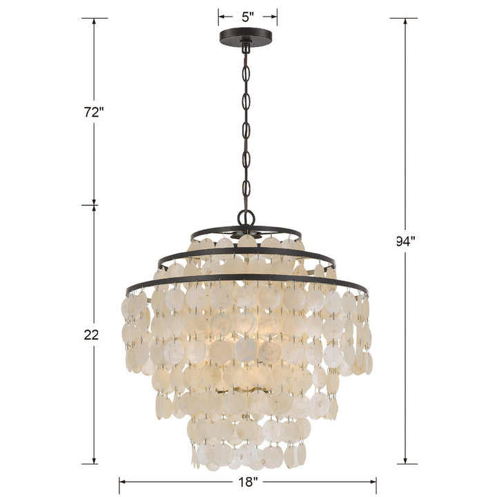 Brielle 4 Light Chandelier-Crystorama Lighting Company-CRYSTO-BRI-3008-DB-Chandeliers-4-France and Son