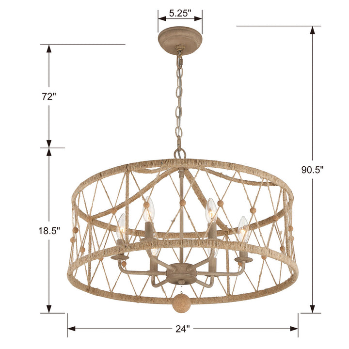 Brixton 6 Light Chandelier-Crystorama Lighting Company-CRYSTO-BRX-B7906-BS-Chandeliers-3-France and Son