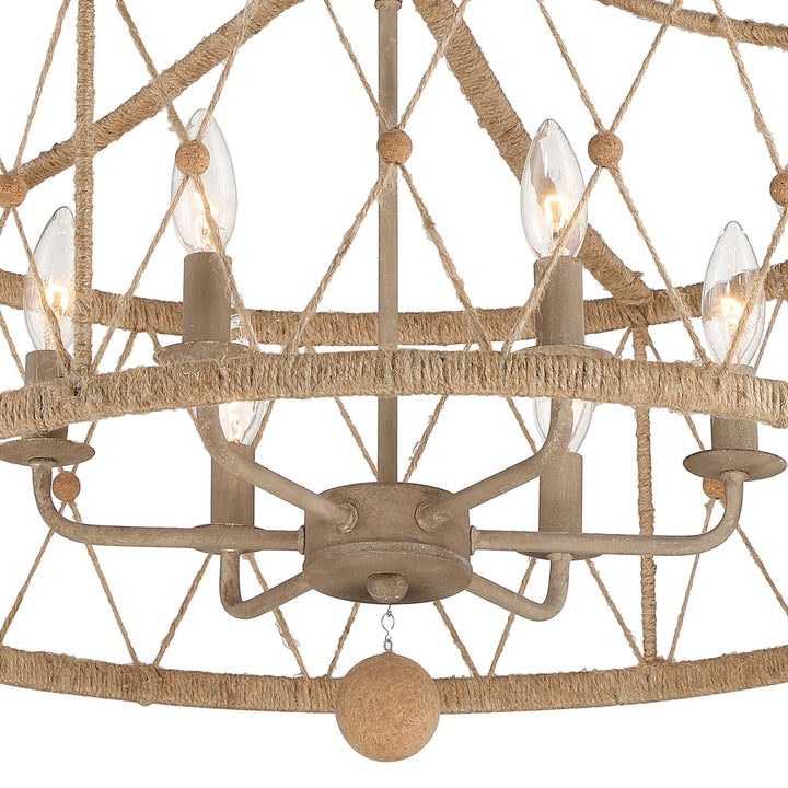 Brixton 6 Light Chandelier-Crystorama Lighting Company-CRYSTO-BRX-B7906-BS-Chandeliers-4-France and Son