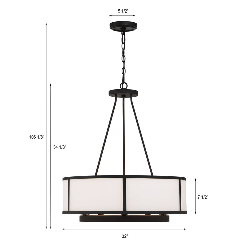 Bryant 8 Light Chandelier-Crystorama Lighting Company-CRYSTO-BRY-8008-BF-Chandeliers-4-France and Son
