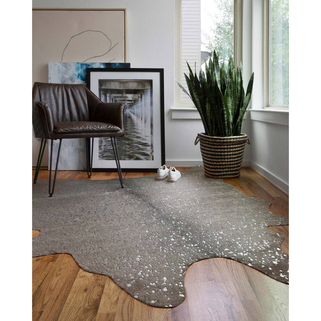 Bryce BZ-03 Graphite / Silver Area Rug-Loloi-LOLOI-BRYCBZ-03GTSI3A50-Rugs3'-10" x 5'-5-France and Son