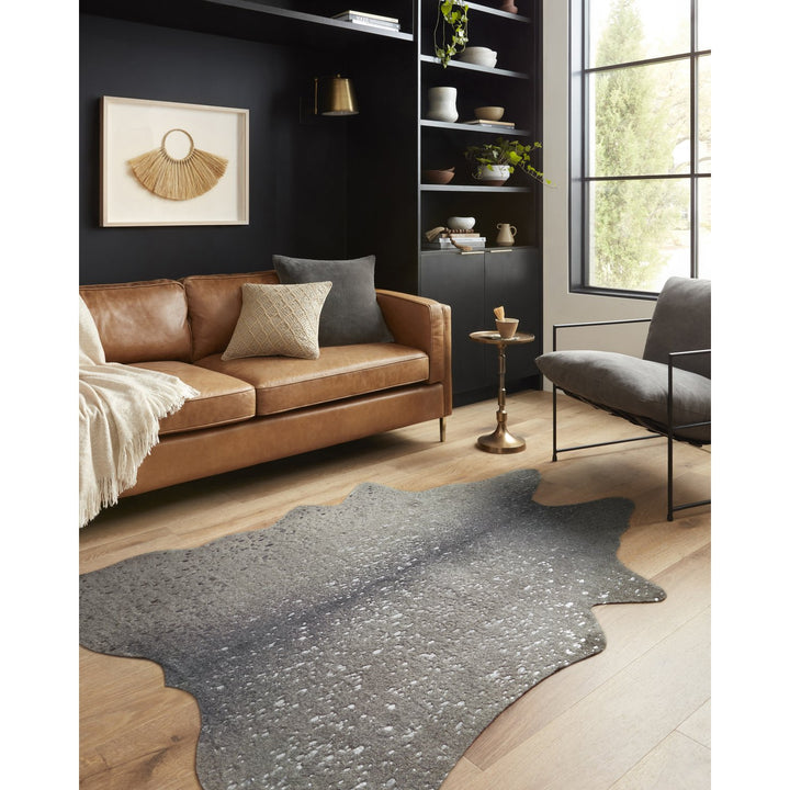 Bryce BZ-03 Graphite / Silver Area Rug-Loloi-LOLOI-BRYCBZ-03GTSI3A50-Rugs3'-10" x 5'-3-France and Son