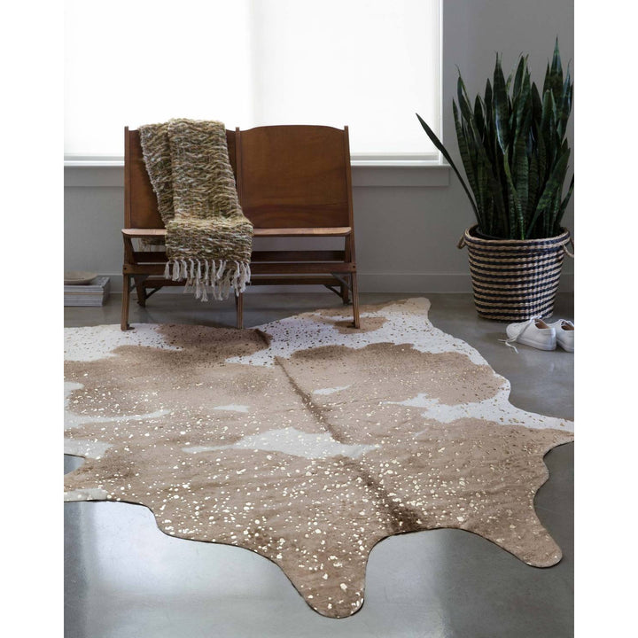 Bryce BZ-06 Taupe / Champagne Area Rug-Loloi-LOLOI-BRYCBZ-06TACH3A50-Rugs3'-10" x 5'-4-France and Son