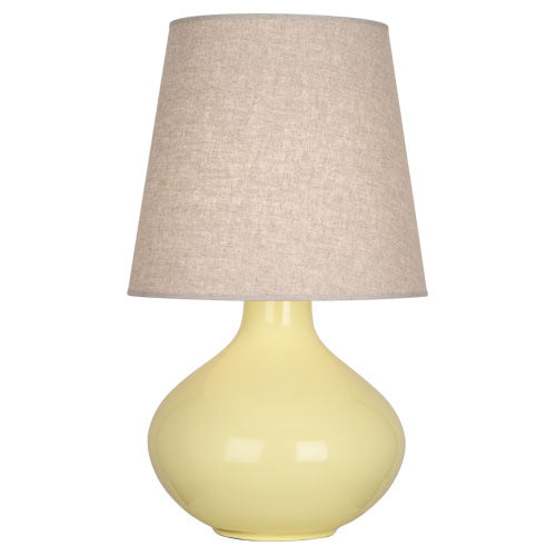 June Table Lamp - Buff Linen Shade-Robert Abbey Fine Lighting-ABBEY-BT991-Table LampsButter-16-France and Son
