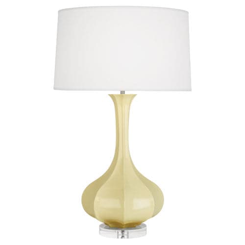 Pike Table Lamp - Lucite Base-Robert Abbey Fine Lighting-ABBEY-BT996-Table LampsButter-6-France and Son