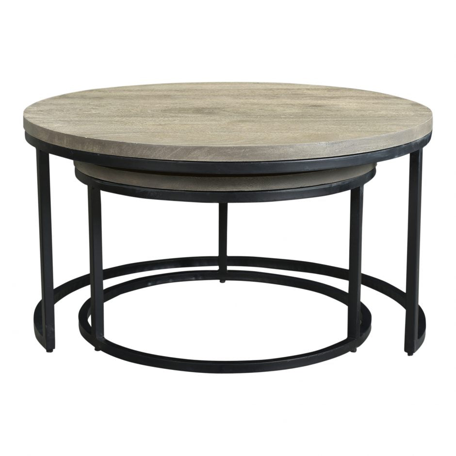 Drey Round Nesting Coffee Tables Set Of 2-Moes-MOE-BV-1011-15-Coffee Tables-2-France and Son