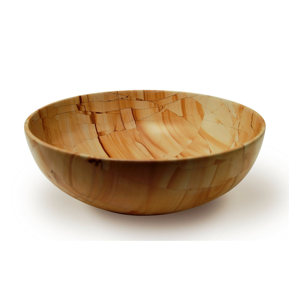 Laurus Collection Teak 12" Stone Bowl-Marble Crafter-MC-BW20-TS-Decor-1-France and Son