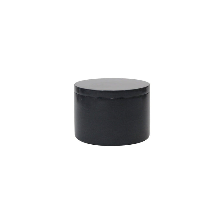 Eirenne Collection Lidded Box 4″-Marble Crafter-MC-BX56-JB-Baskets & BoxesJet Black-3-France and Son