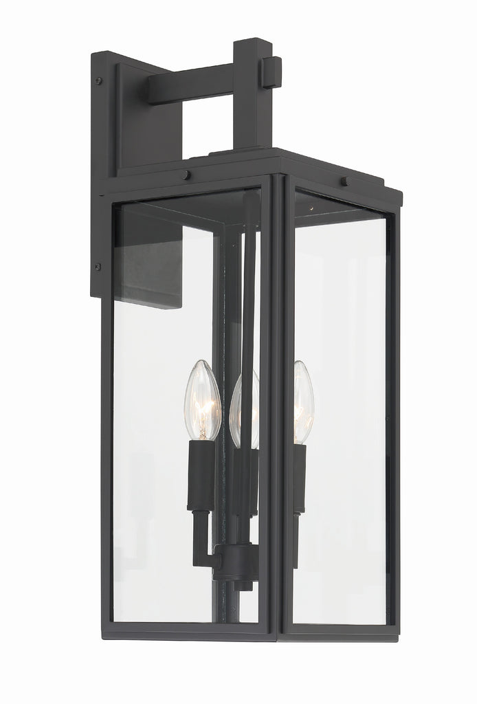Byron 3 Light Outdoor Wall Mount-Crystorama Lighting Company-CRYSTO-BYR-80103-MK-Outdoor Flush Mounts-2-France and Son