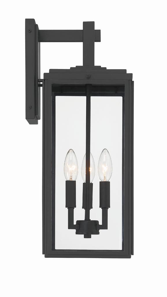 Byron 3 Light Outdoor Wall Mount-Crystorama Lighting Company-CRYSTO-BYR-80103-MK-Outdoor Flush Mounts-3-France and Son