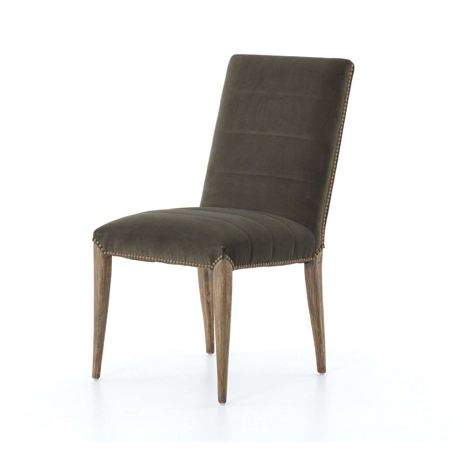 Nate Dining Chair-Four Hands-FH-105582-008-Dining ChairsModern Velvet Loden / Lamont Nettlewood-9-France and Son