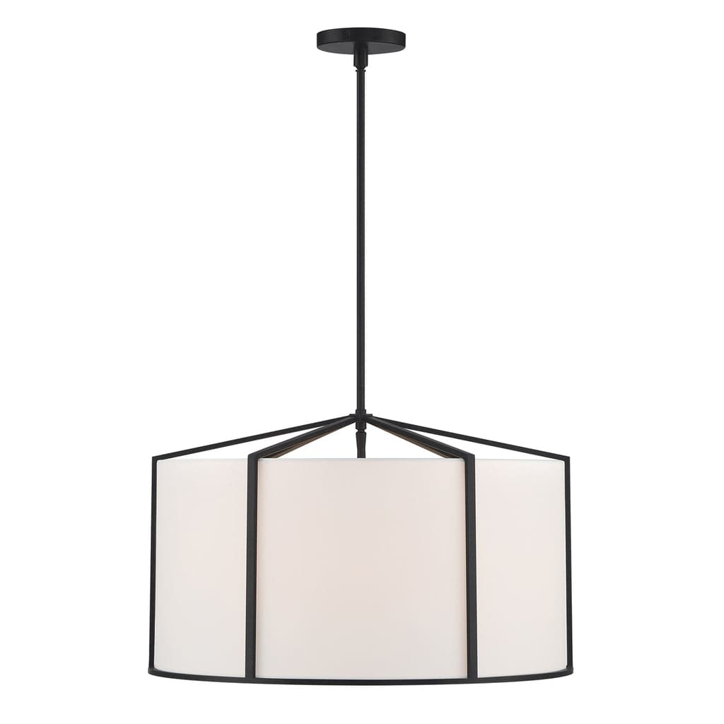 Carlyn 6 Light Pendant-Crystorama Lighting Company-CRYSTO-CAR-9206-BK-Pendants-1-France and Son