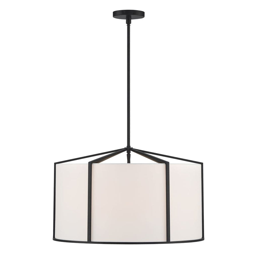 Carlyn 6 Light Pendant-Crystorama Lighting Company-CRYSTO-CAR-9206-BK-Pendants-1-France and Son