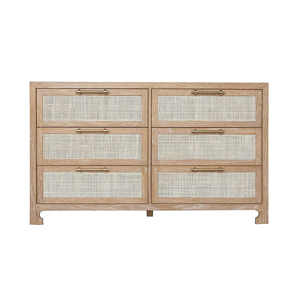 Carla Six Drawer Chest-Worlds Away-WORLD-CARLA CO-DressersCerused Oak-1-France and Son
