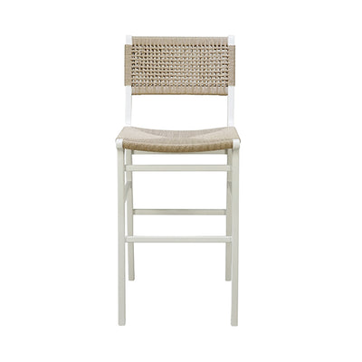 Carson Woven Back Barstool-Worlds Away-WORLD-CARSON WH-Bar StoolsWhite-4-France and Son