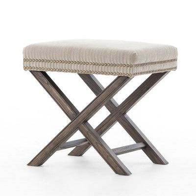 Elyse Ottoman-Four Hands-FH-105656-004-Stools & OttomansWarm Nettlewood-Durango Smoke Leather-7-France and Son