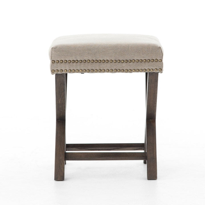Elyse Ottoman-Four Hands-FH-105656-004-Stools & OttomansWarm Nettlewood-Durango Smoke Leather-9-France and Son