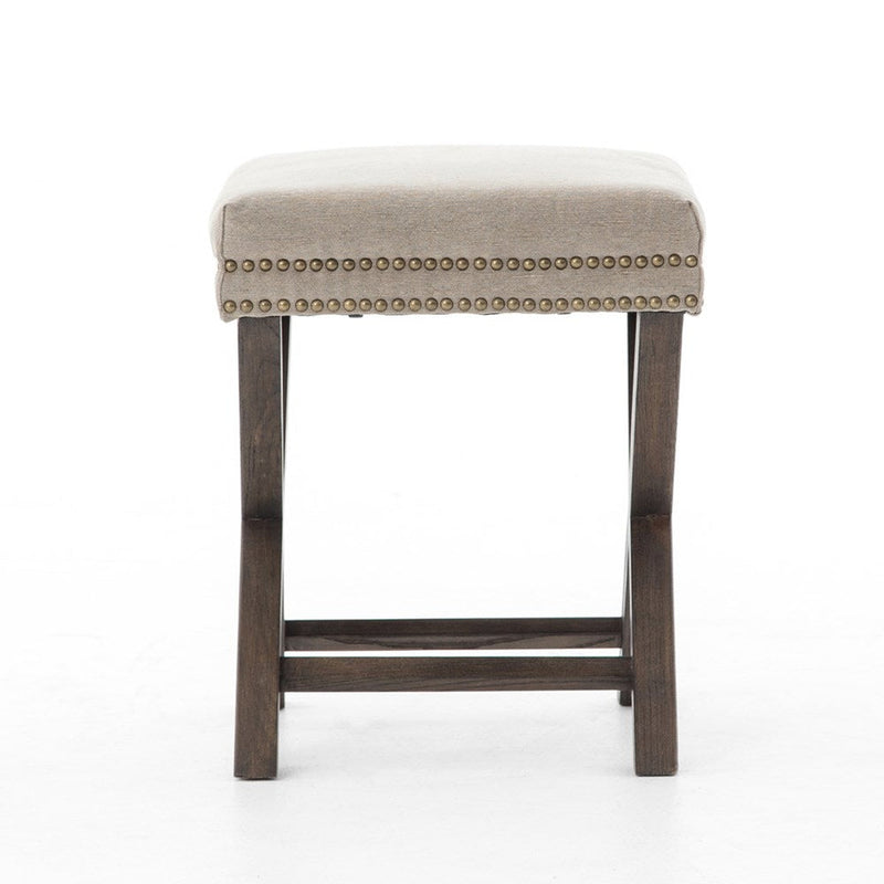 Elyse Ottoman-Four Hands-FH-105656-004-Stools & OttomansWarm Nettlewood-Durango Smoke Leather-9-France and Son