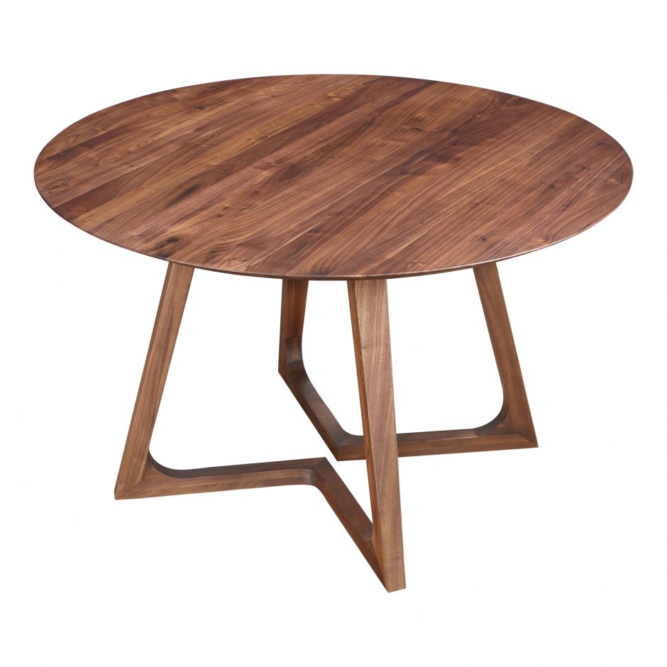 Godenza Dining Table Round Walnut-Moes-MOE-CB-1003-03-0-Dining Tables-4-France and Son