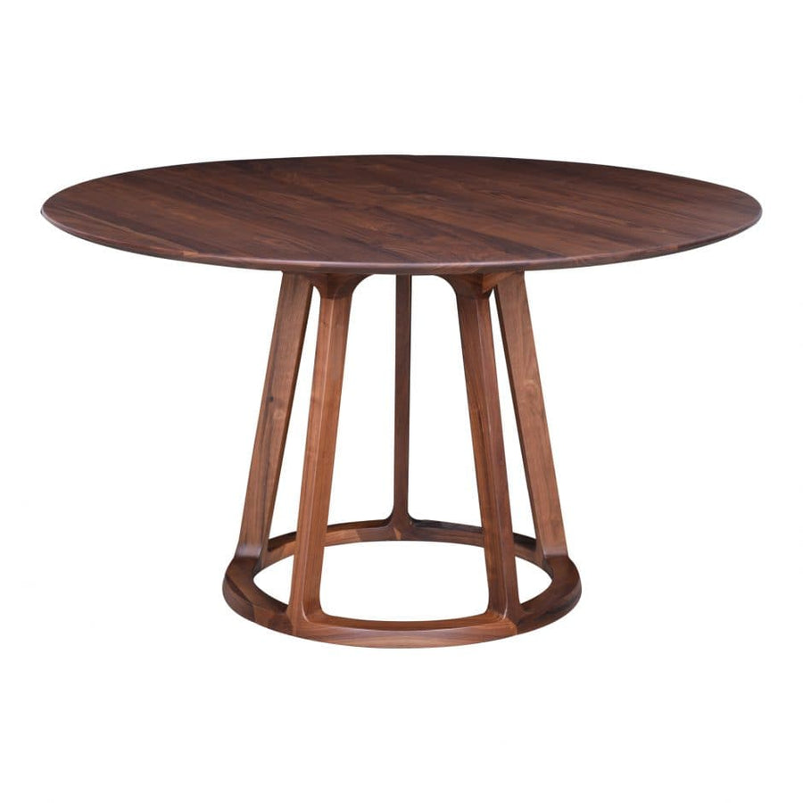 Aldo Round Dining Table Walnut-Moes-MOE-CB-1027-03-0-Dining Tables-1-France and Son