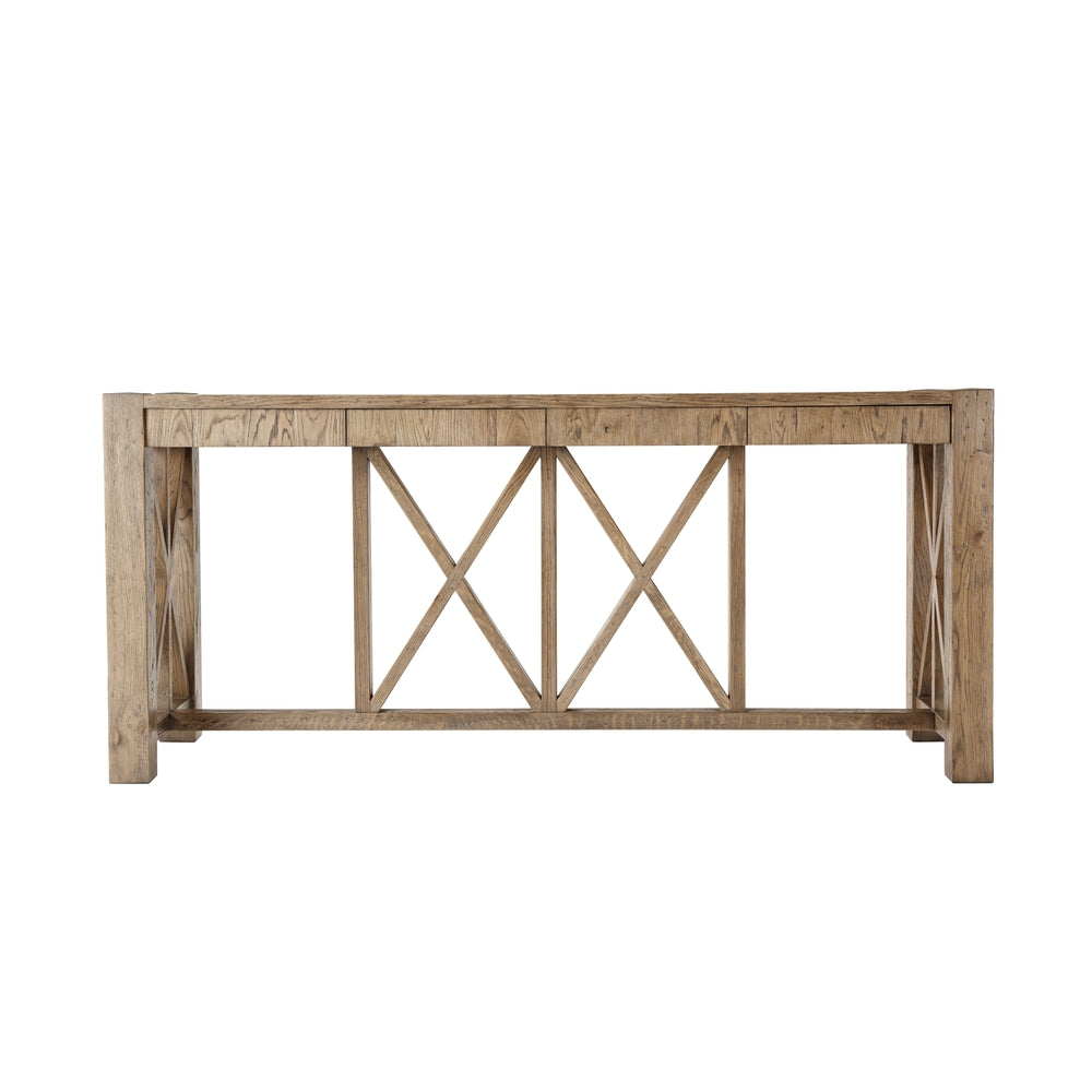 Orlando Bar Console Table-Theodore Alexander-THEO-CB53021.C062-Console TablesEcho Oak-3-France and Son