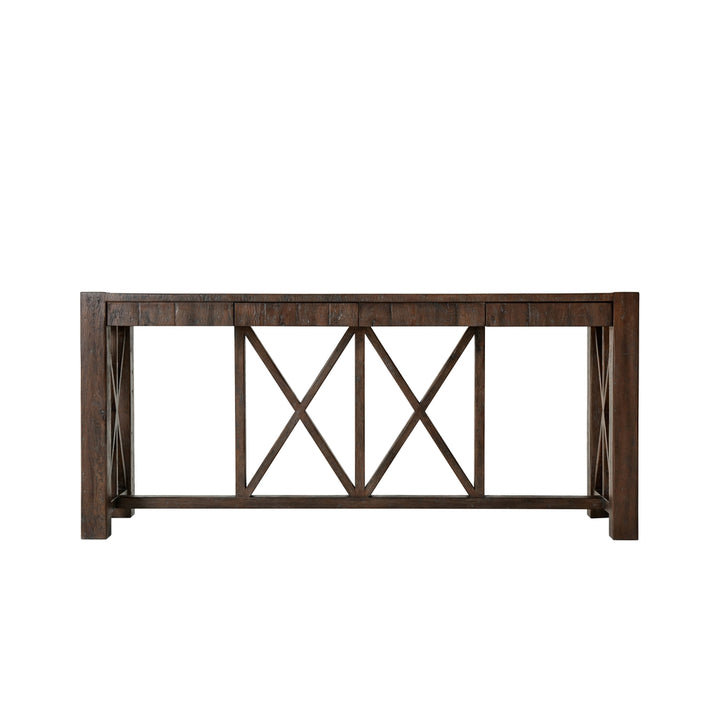 Orlando Bar Console Table-Theodore Alexander-THEO-CB53021.C062-Console TablesEcho Oak-8-France and Son