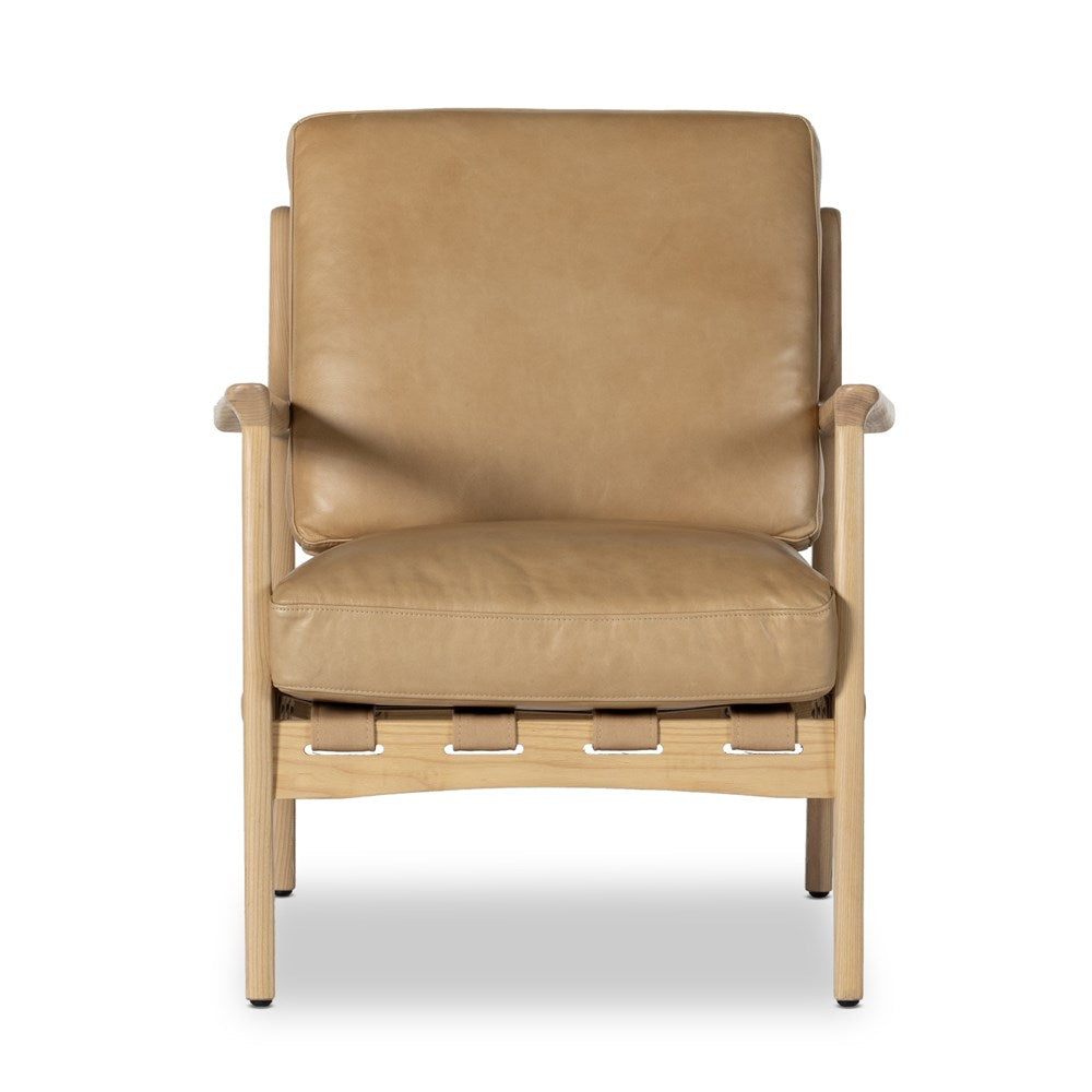 Silas Lounge Chair - Leather-Four Hands-FH-CBSH-00420-658-Lounge ChairsSahara Tan-4-France and Son
