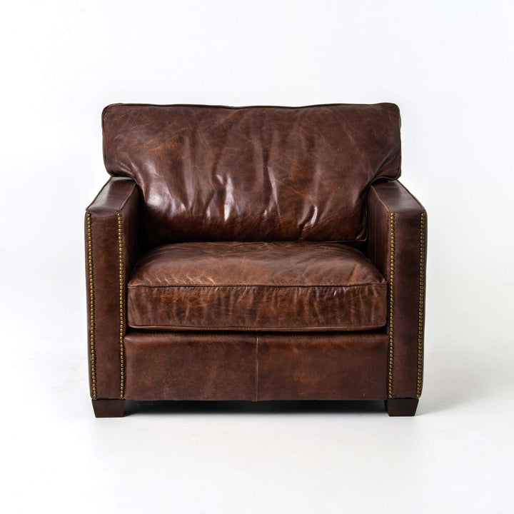 Larkin Club Chair-Four Hands-FH-CCAR-22-Lounge ChairsCigar Brown-2-France and Son