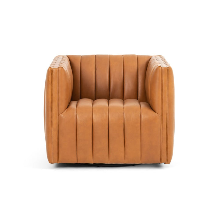 Augustine Swivel Chair-Four Hands-FH-105768-007-Lounge ChairsOrly Natural Fabric-19-France and Son