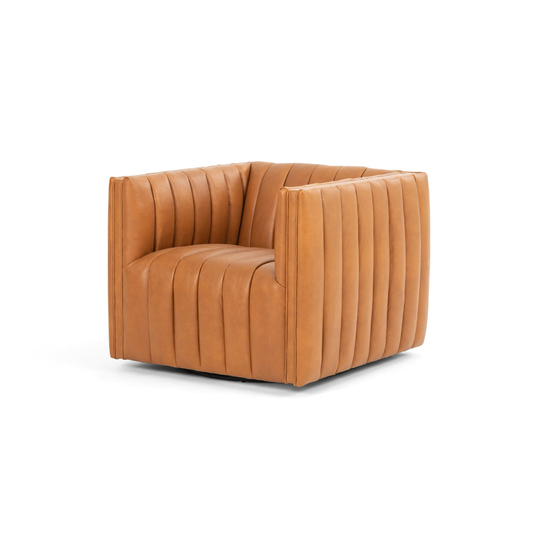 Augustine Swivel Chair-Four Hands-FH-105768-007-Lounge ChairsOrly Natural Fabric-18-France and Son