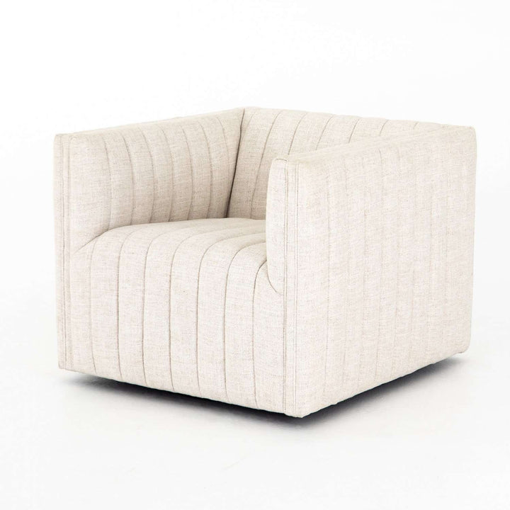 Augustine Swivel Chair-Four Hands-FH-105768-009-Lounge ChairsDover Crescent Fabric-14-France and Son
