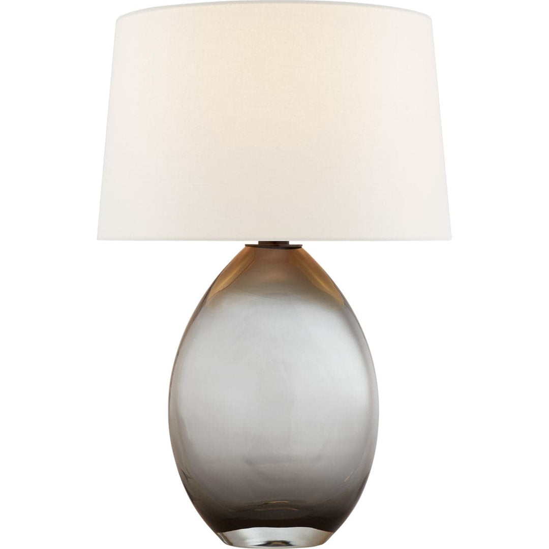 Madrona Medium Wide Table Lamp-Visual Comfort-VISUAL-CHA 3421SMG-L-Table LampsSmoked Glass-2-France and Son