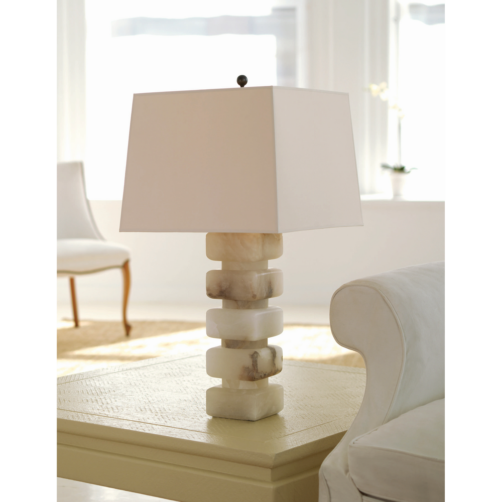 Shane Chunky Stacked Table Lamp-Visual Comfort-VISUAL-CHA 8947ALB-NP-Table Lamps-2-France and Son