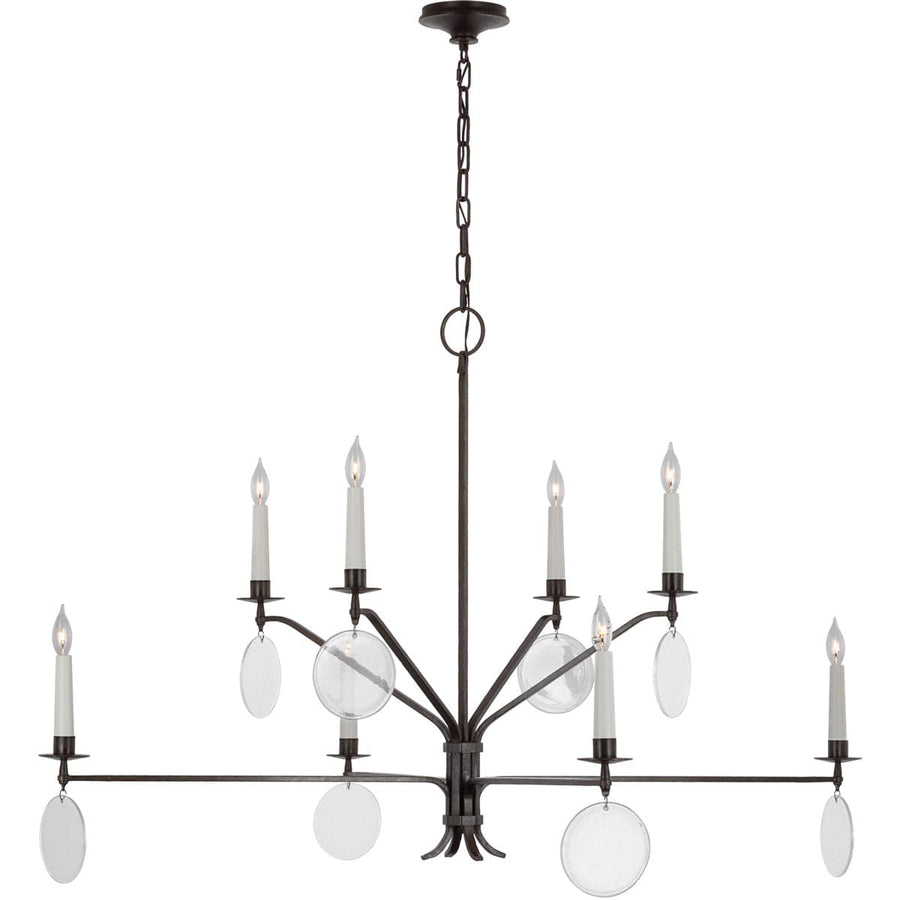 Delta Grande Two-Tier Chandelier-Visual Comfort-VISUAL-CHC 5012AI-CG-Chandeliers-1-France and Son
