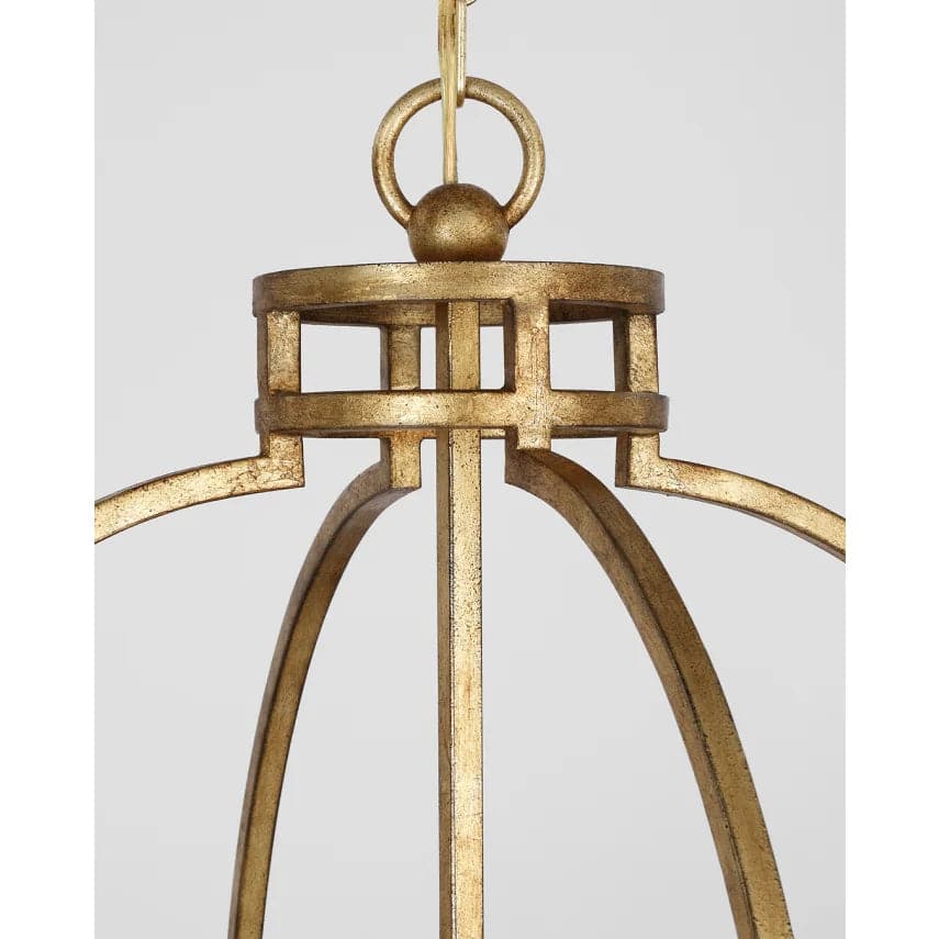 Lelly 30" Globe Lantern-Visual Comfort-VISUAL-CHC 5518AB-PendantsAntique-Burnished Brass-2-France and Son