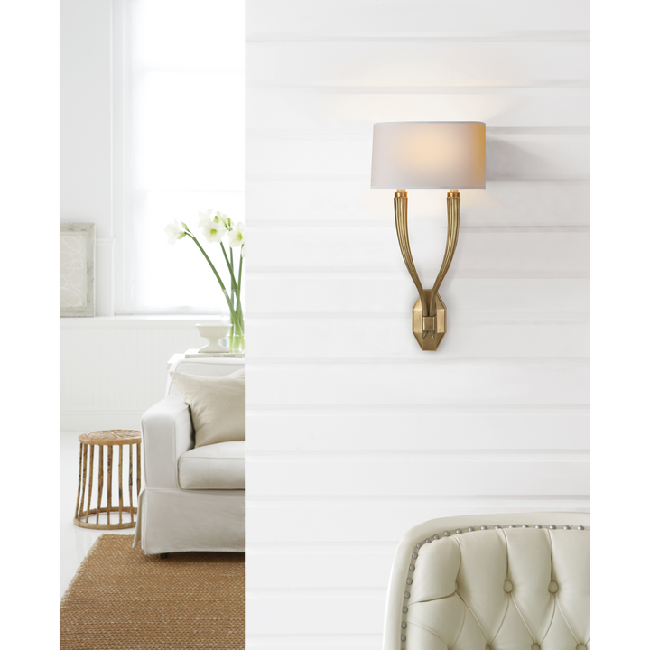 Rotem Sconce-Visual Comfort-VISUAL-CHD 2460AB-NP-Wall LightingSingle-Antique-Burnished Brass-4-France and Son