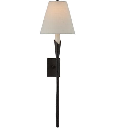 Allan Large Tail Sconce-Visual Comfort-VISUAL-CHD 2506AI-L-Wall LightingAged Iron-3-France and Son