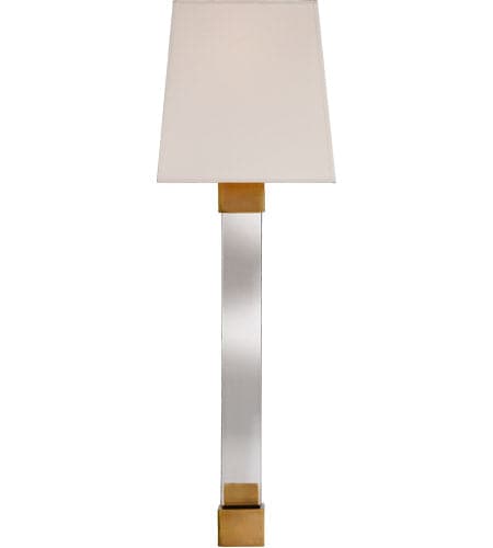 Ezra Large Sconce-Visual Comfort-VISUAL-CHD 2713AB/CG-S-Wall LightingCrystal with Brass-2-France and Son