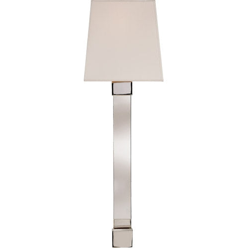Ezra Large Sconce-Visual Comfort-VISUAL-CHD 2713PN/CG-S-Wall LightingCrystal with Polished Nickel-1-France and Son