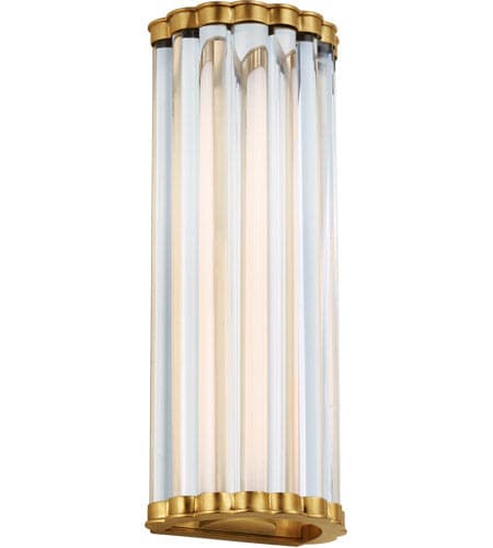 Kriss 14" Sconce-Visual Comfort-VISUAL-CHD 2925AB-CG-Wall LightingAntique-Burnished Brass-2-France and Son