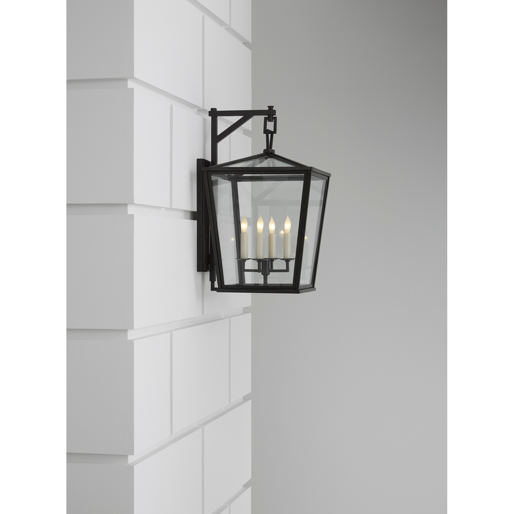 Daylin Bracketed Wall Lantern-Visual Comfort-VISUAL-CHO 2086BZ-Wall LightingSmall-Tall-2-France and Son