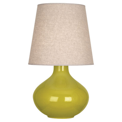 June Table Lamp - Buff Linen Shade-Robert Abbey Fine Lighting-ABBEY-CI991-Table LampsCitron-13-France and Son