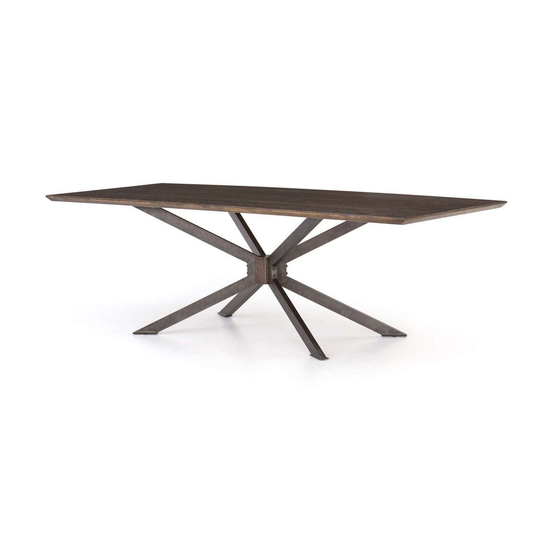 Spider Dining Table-Four Hands-FH-CIMP-105-Dining Tables79"-Bright Brass Clad-Light Rustic Black-8-France and Son