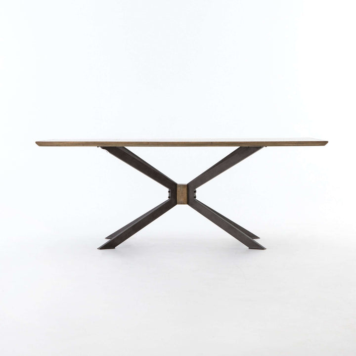 Spider Dining Table-Four Hands-FH-CIMP-105-Dining Tables79"-Bright Brass Clad-Light Rustic Black-6-France and Son