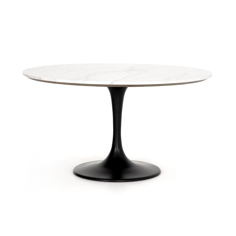 Powell Dining Table-Four Hands-FH-CIMP-193B-Dining TablesMedium-White Marble-16-France and Son