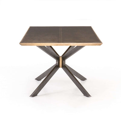 Spider Dining Table-Four Hands-FH-CIMP-105-Dining Tables79"-Bright Brass Clad-Light Rustic Black-12-France and Son